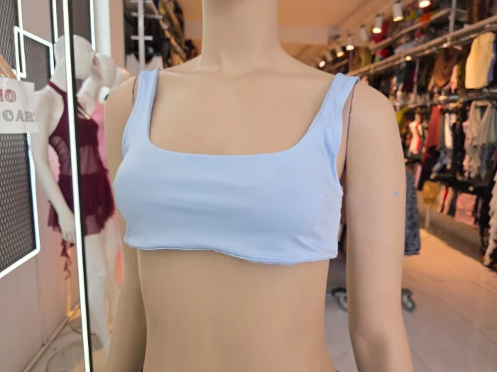 Top Underboob Corto Microfibra