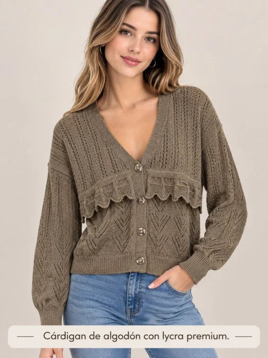 Cardigan de Algodón Premium