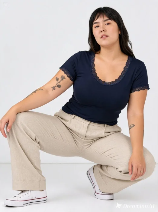 Remera Sofía (detalle Puntilla Curvy)