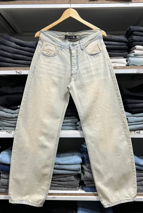 Pantalón Baggy Liso Óxido Claro Localizado +bigote