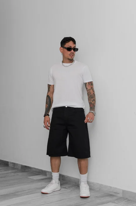 Bermudas Baggy Negro
