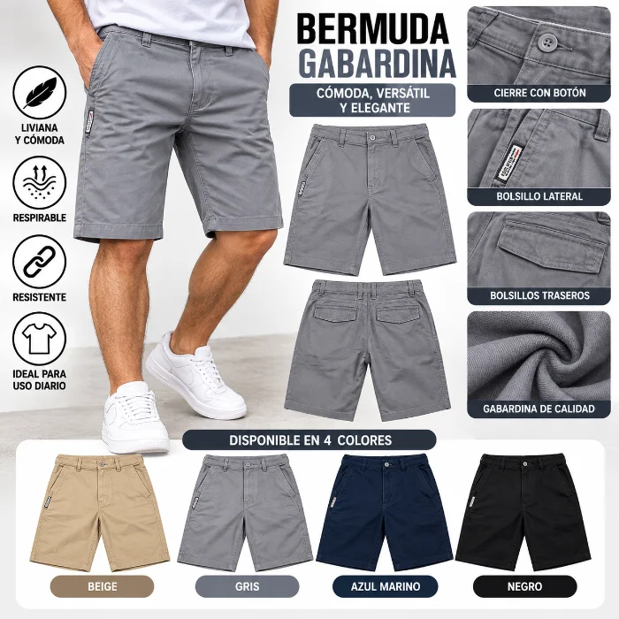Bermuda Corte Chino Importado