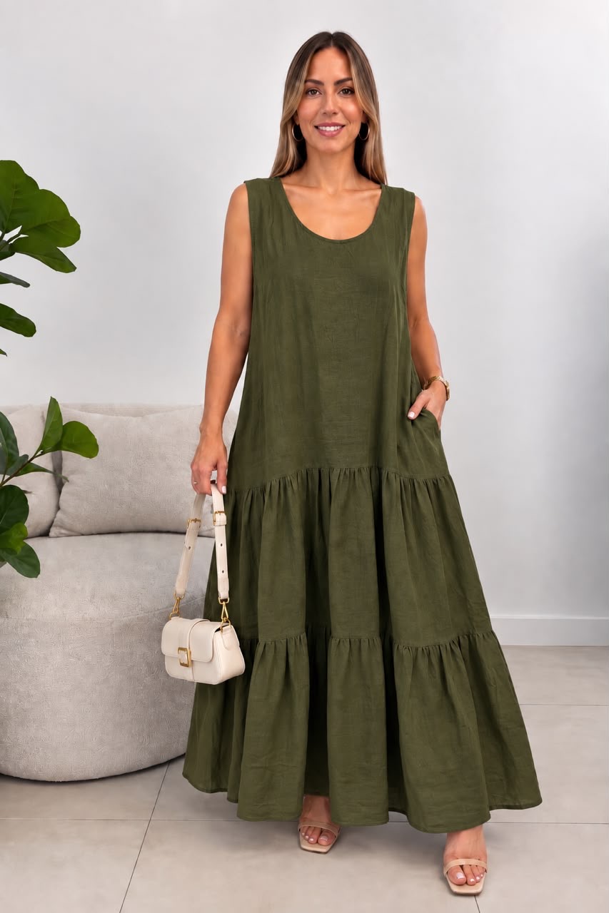 Maxi Vestido de Lino - 74616ee2-8388-467c-bca7-5d07d06dee5c.jpeg