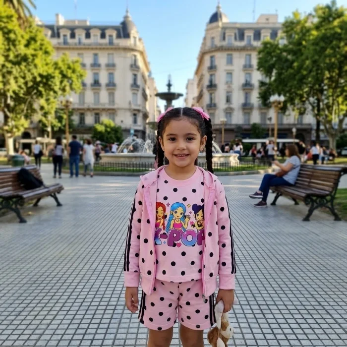 Combo Tres Piezas de Algodón Peinado Campera + Remera + Shorts
