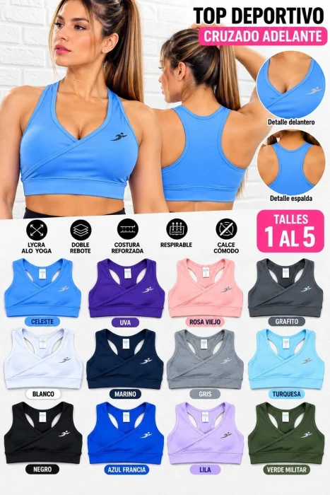 Top de Lycra  Deportiva ( Cruzado Adelante )