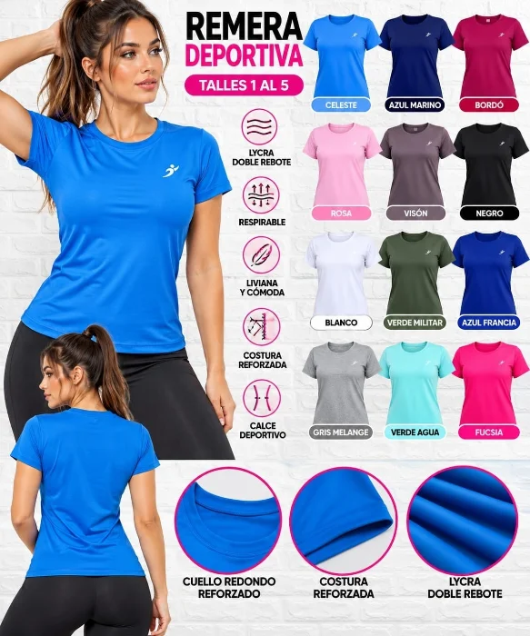 Remeras Deportivas de Lycra