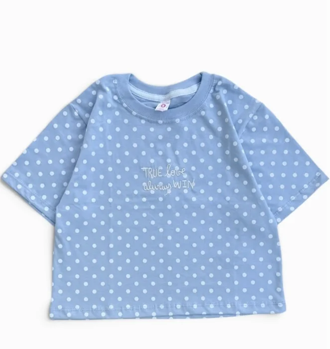 Remera Oversize Algodón Nena Lunares