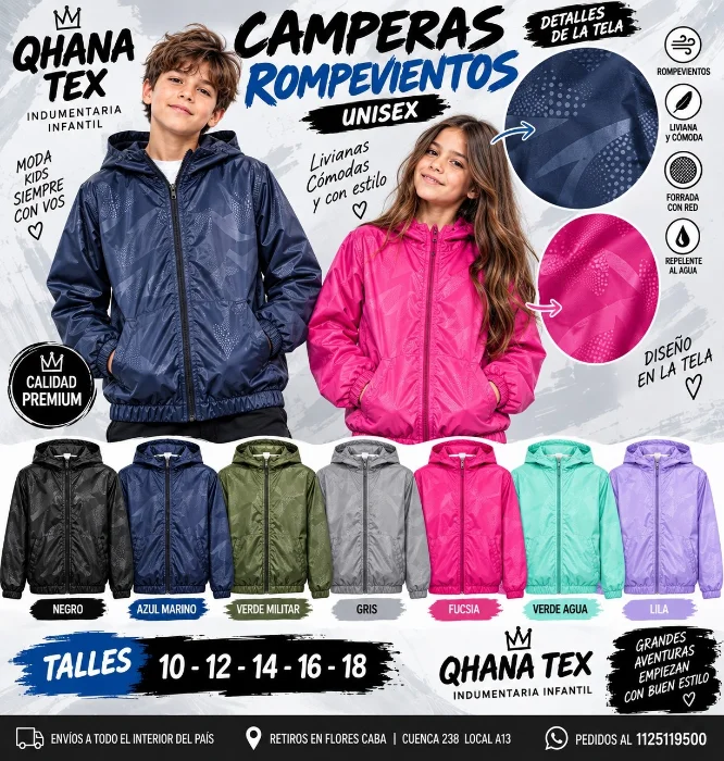 Campera Rompeviento Unisex  Livianas