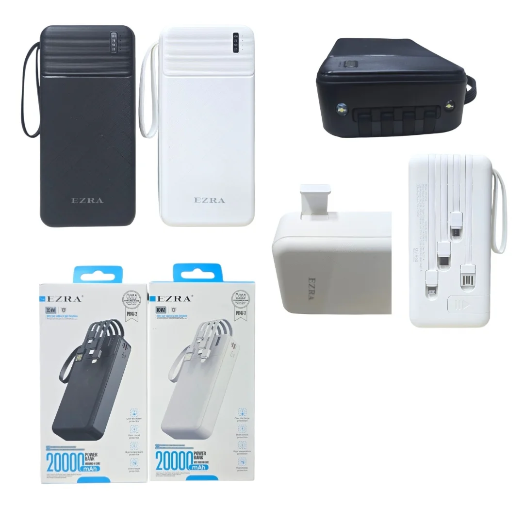 Power Bank Ezra 20000mah 5 en 1 Soporte Celular (pb147-2) - Imagen 1