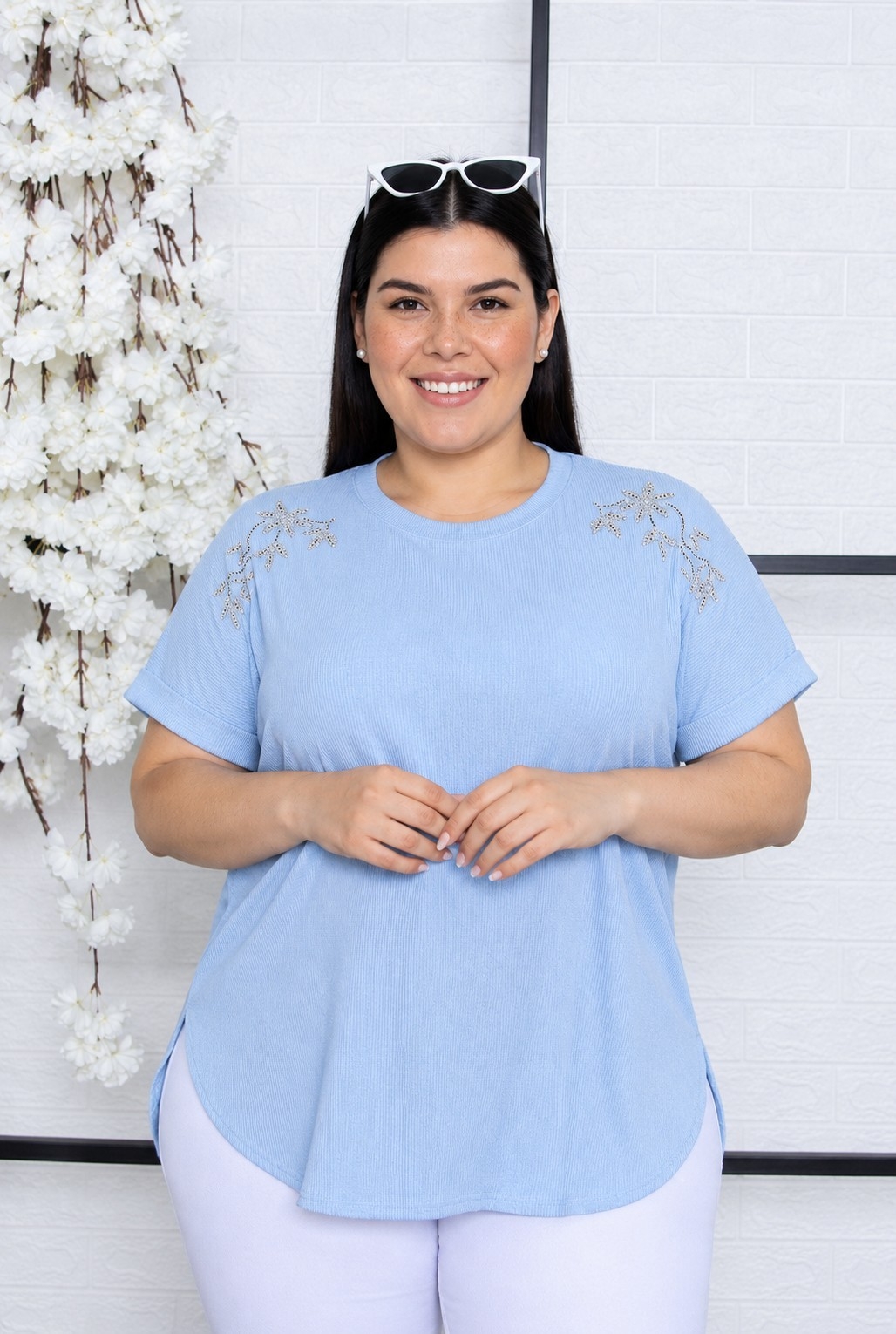 Remera con Brillo en los Hombros (ayra) - Imagen 2