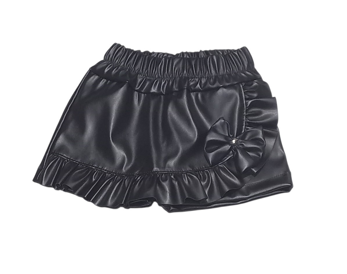 Short Pollera Engomado con Volados y Moño de Beba - Imagen 2