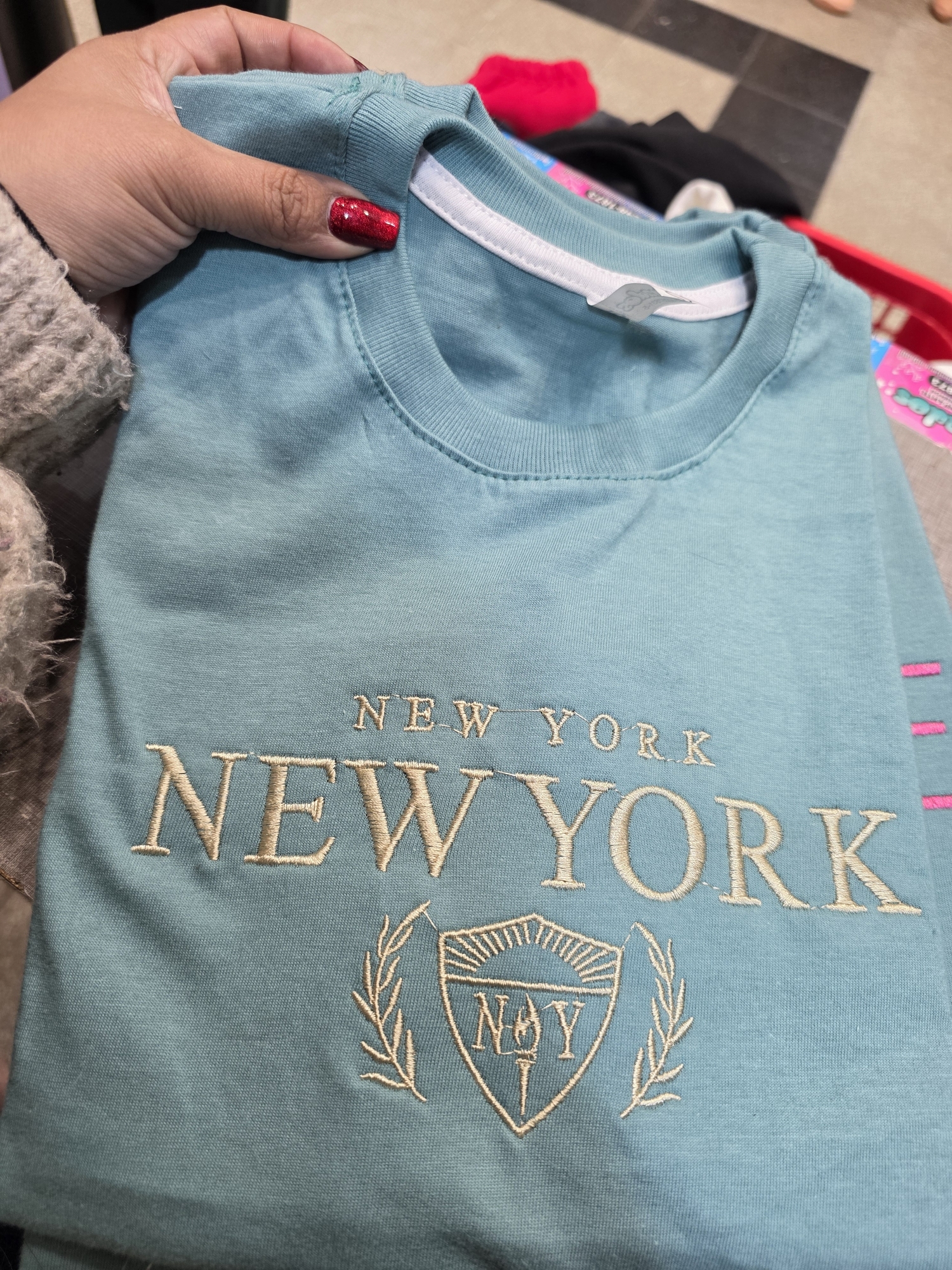 Oversize New York  Unisex de Algodón 24/1 Bordado - Imagen 2