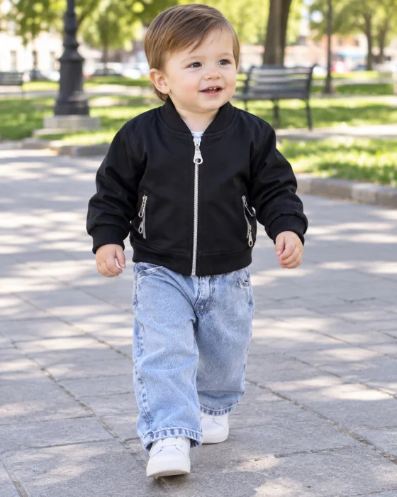 Campera Bomber Engomado Gamuzado de Bebé