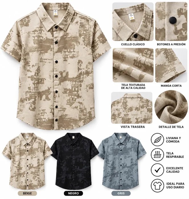 Camisa Estampada Importada Premium