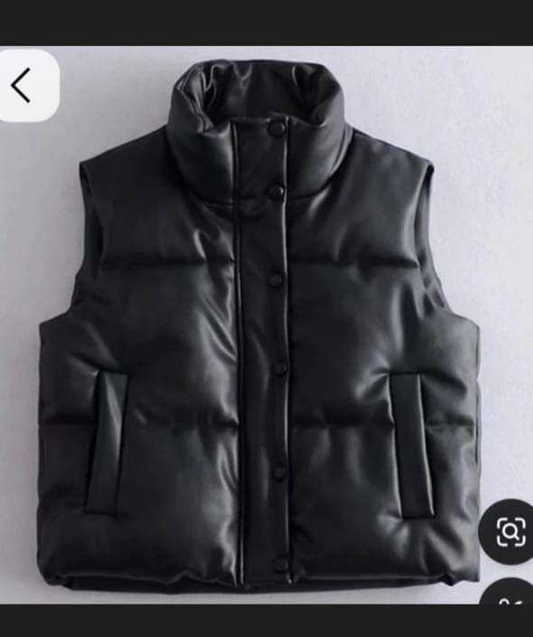 Chaleco de Cuerina con Tapa Cierre Botones - Imagen 2