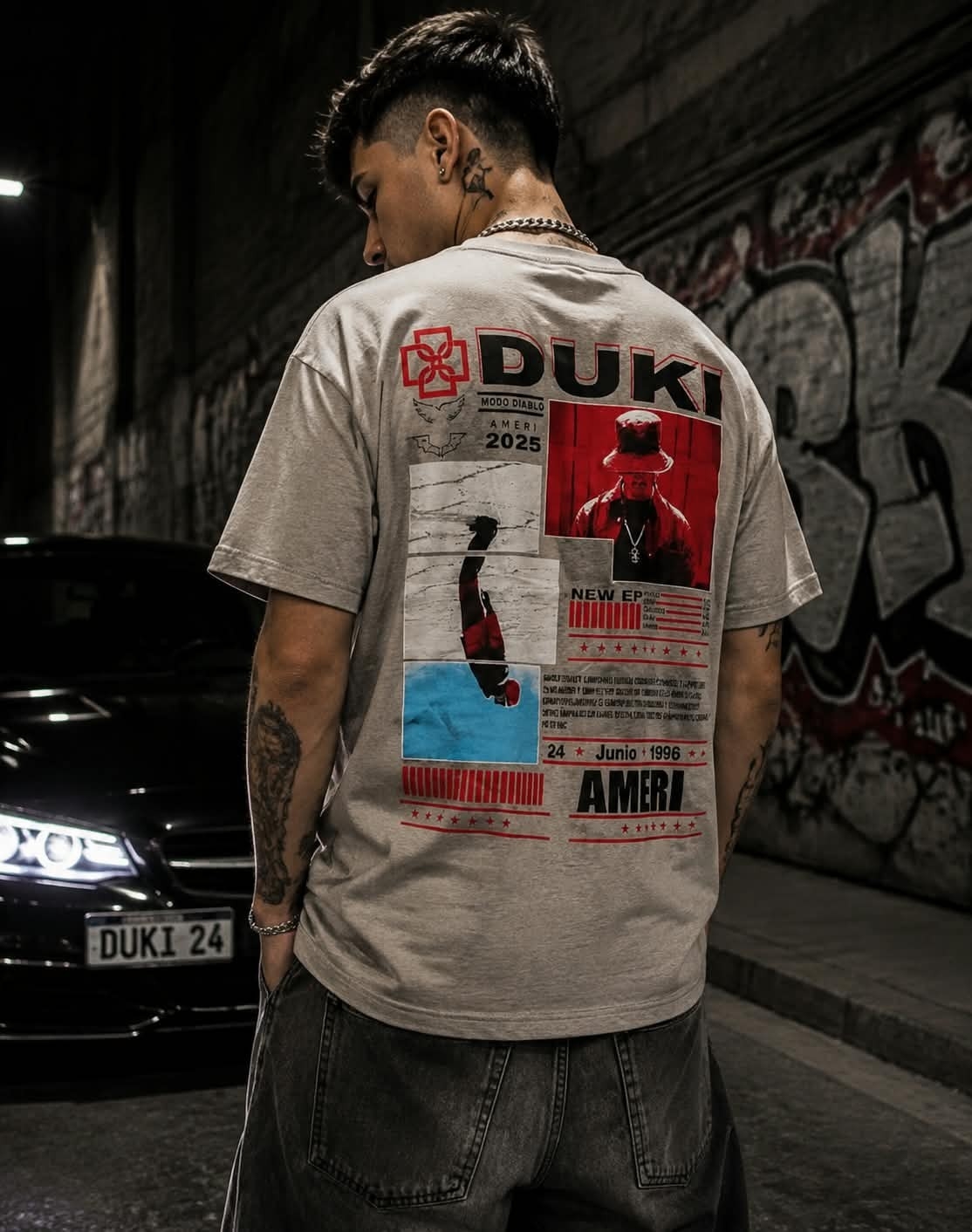 (art:rh09) Duki Remera Algodón - Imagen 3