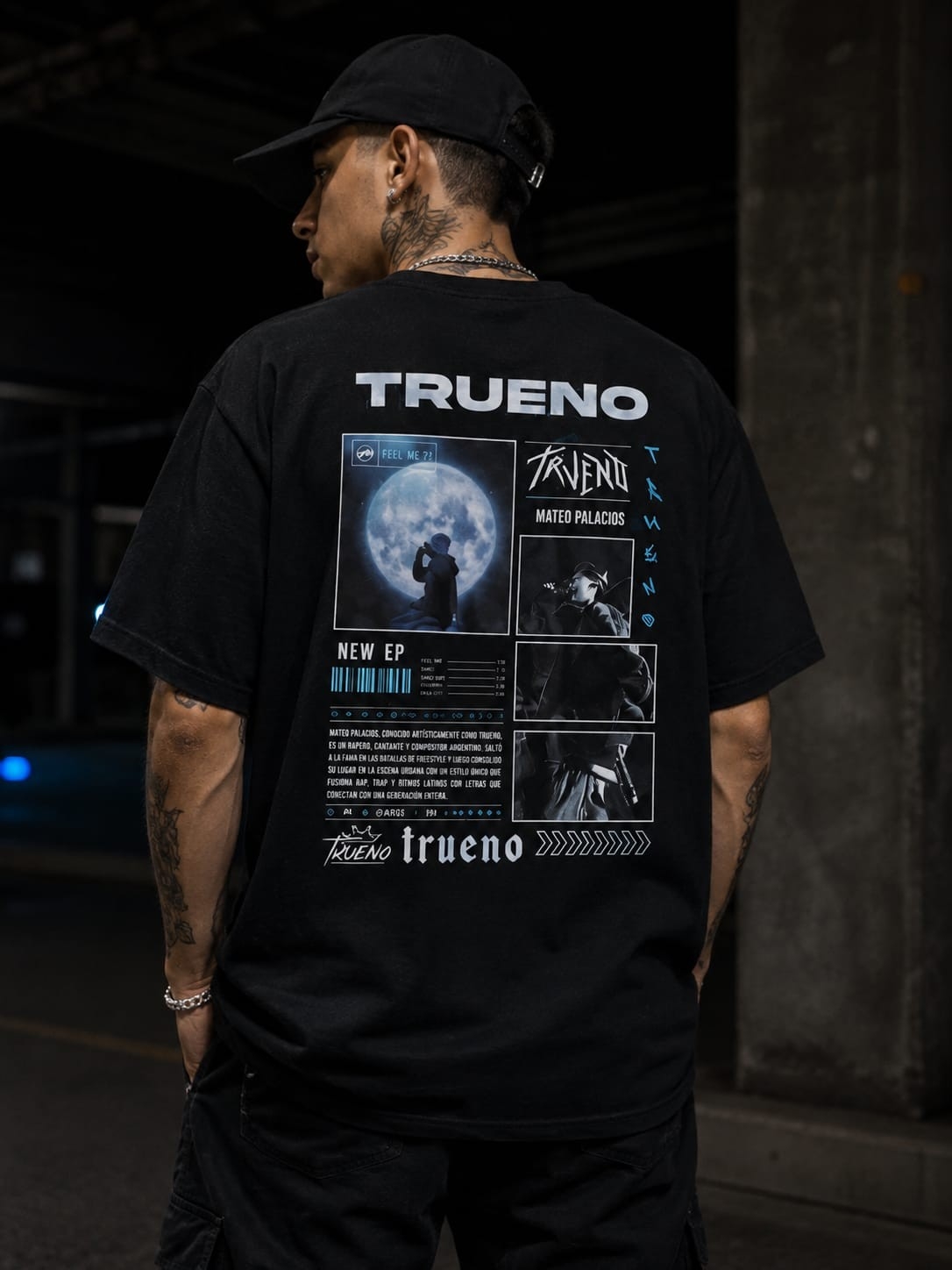 (art:rh05) Trueno Remera Oversize Algodón - Imagen 3