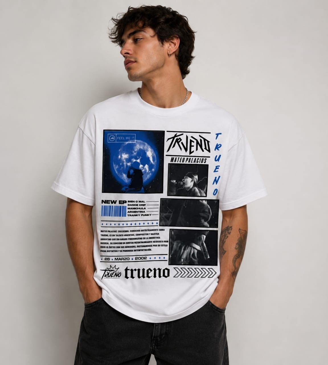 (art:rh05) Trueno Remera Oversize Algodón - Imagen 9