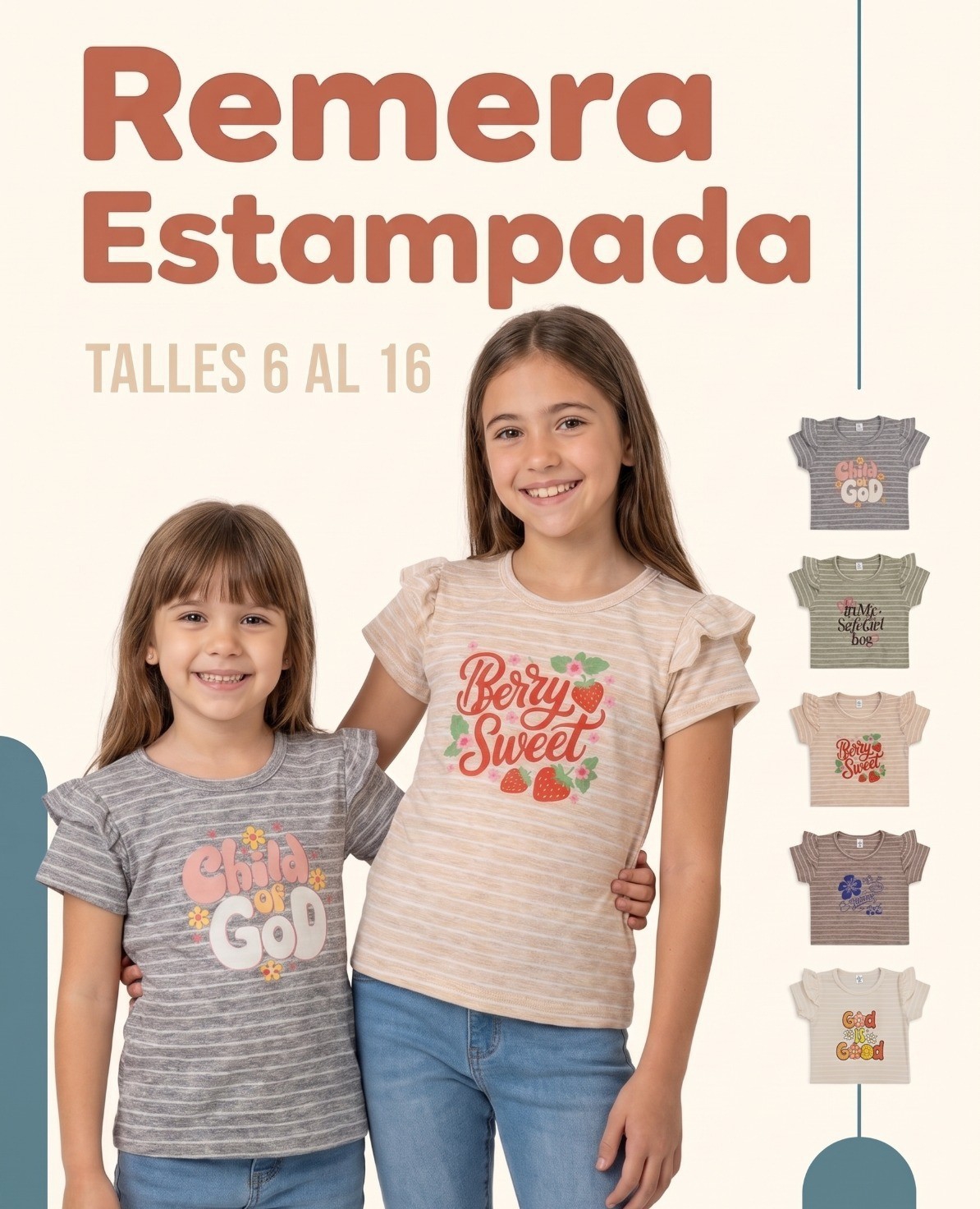 Remera con Volado Estampada - Imagen 2