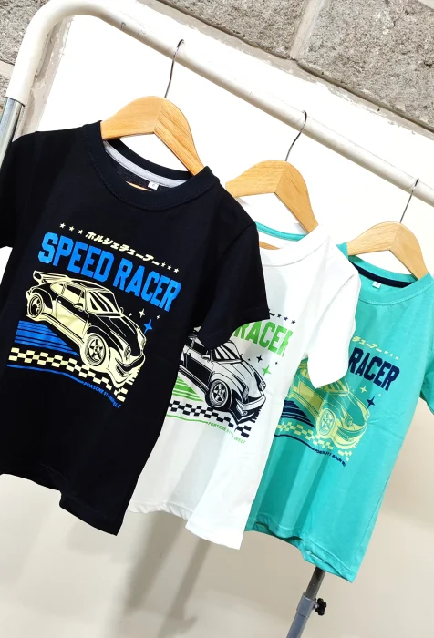 Remera Varon Estampado Algodon Peinado