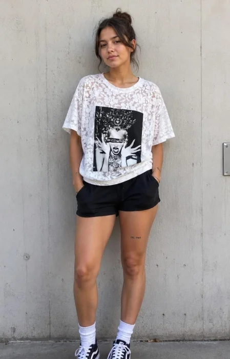 Remera Encaje