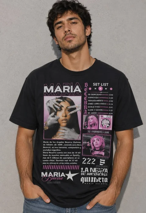(art:rh02)maria Becerra  Remera Algodón