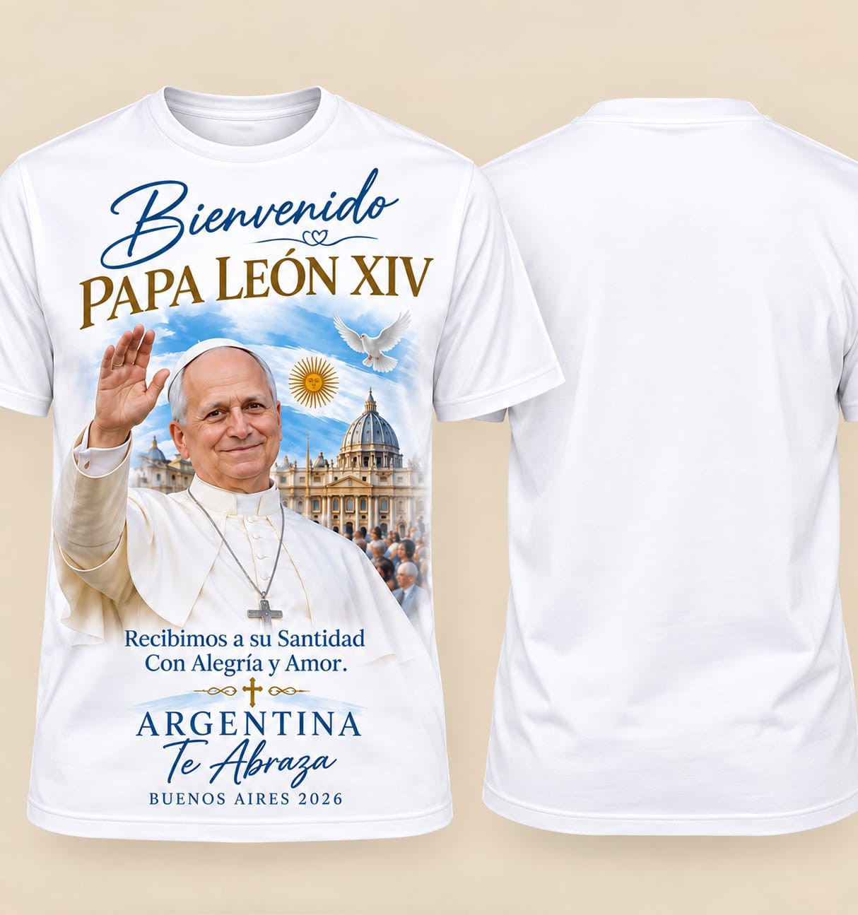 Remeras Unixes / Visita del Papa - Imagen 6