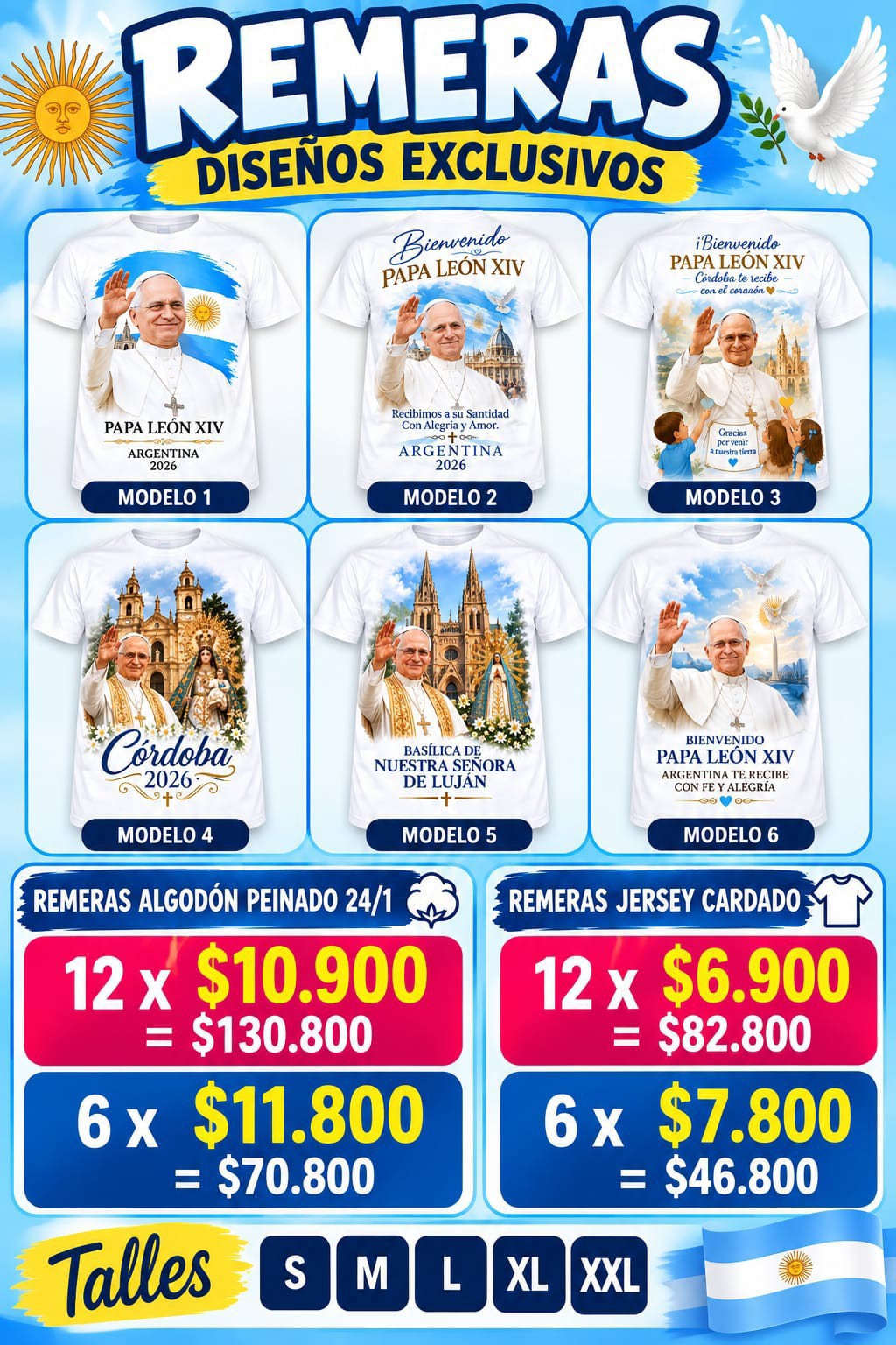 Remeras Unixes / Visita del Papa - Imagen 8