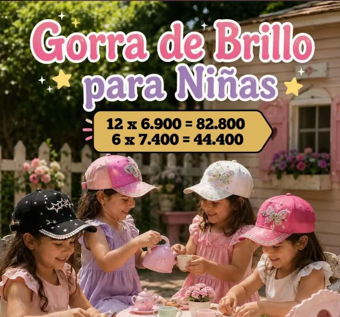 Gorras de Brillo para Nenas