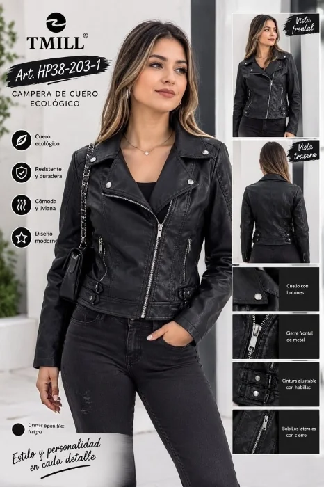 Campera Eco Cuero Tmill