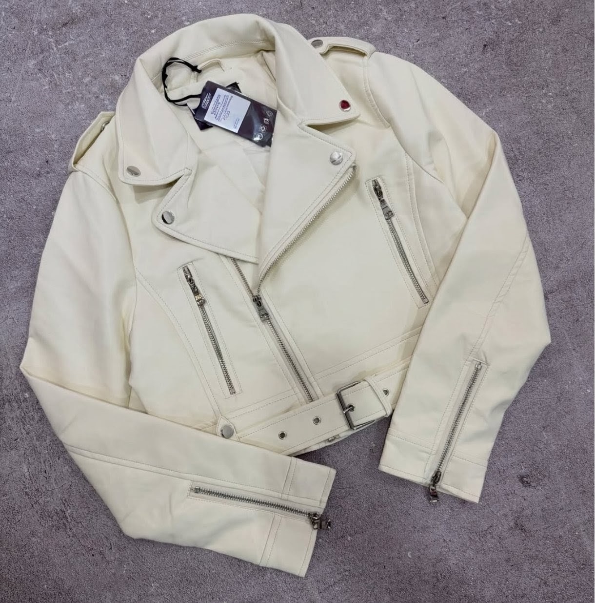 Campera Eco Cuero Yd Blanco - Imagen 2
