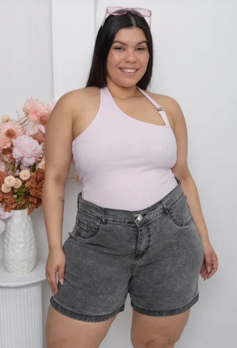 Short Elastizado Gris