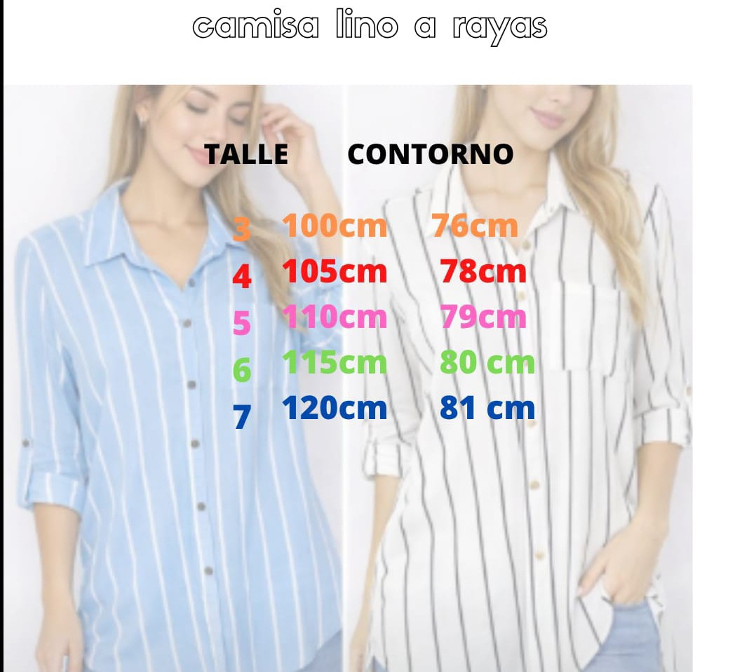 Camisa de Dama Camisa de Lino Elastizado Liso y Rallada - Imagen 4