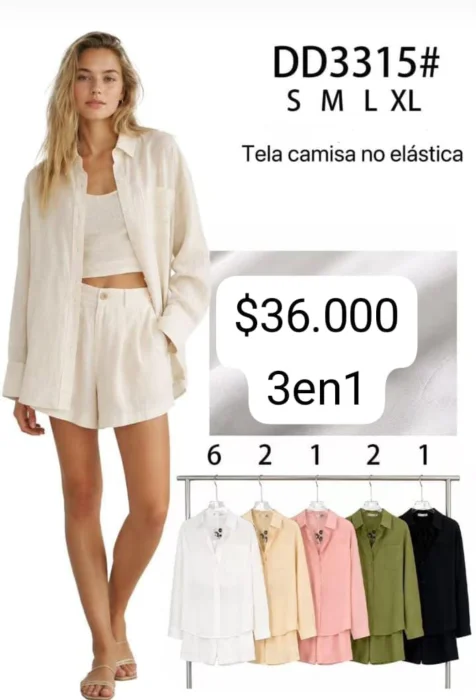 Conjunto Dama 3 en 1
