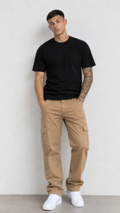 Pantalon Cargo Gabardina