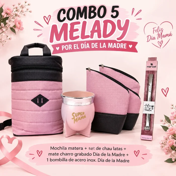 Mochila Matera + Mate+ Set de Chau Latas