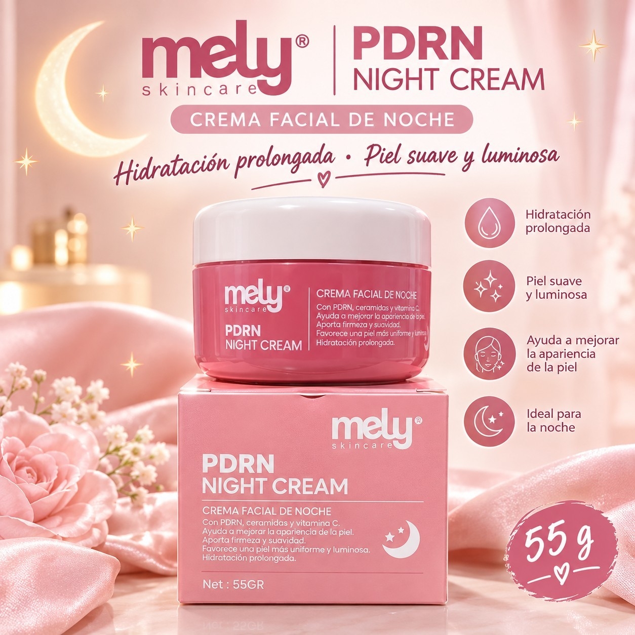 Crema Facial Dia y Noche de Mely - Imagen 2
