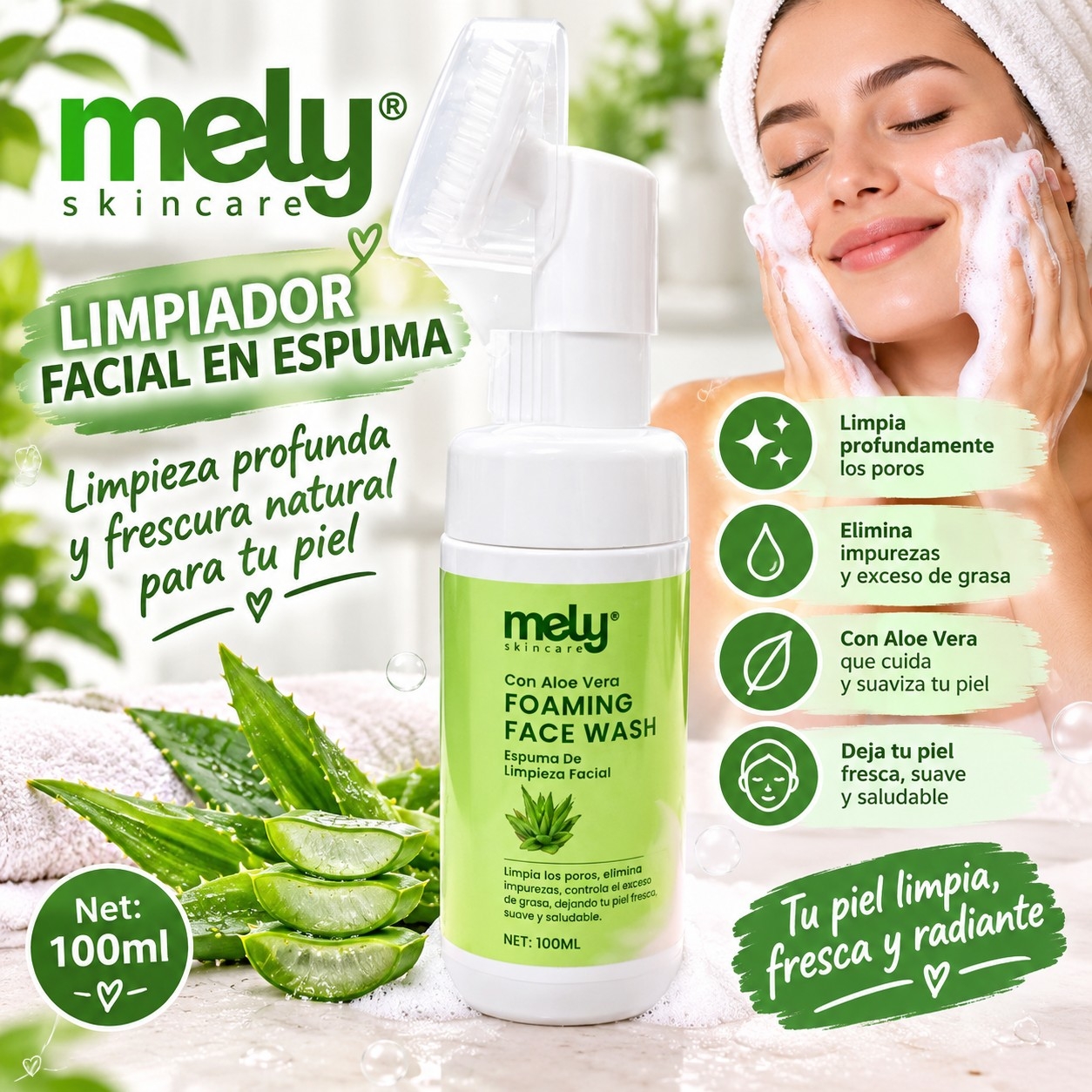 Espuma Limpiador Facial de Mely - Imagen 2