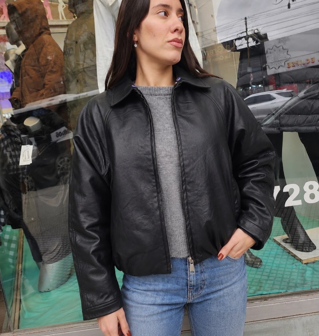 Campera Ecocuero Bomber - Imagen 5