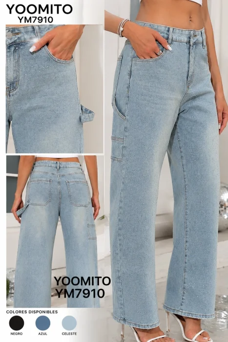 Jeans Palazos Brillosos