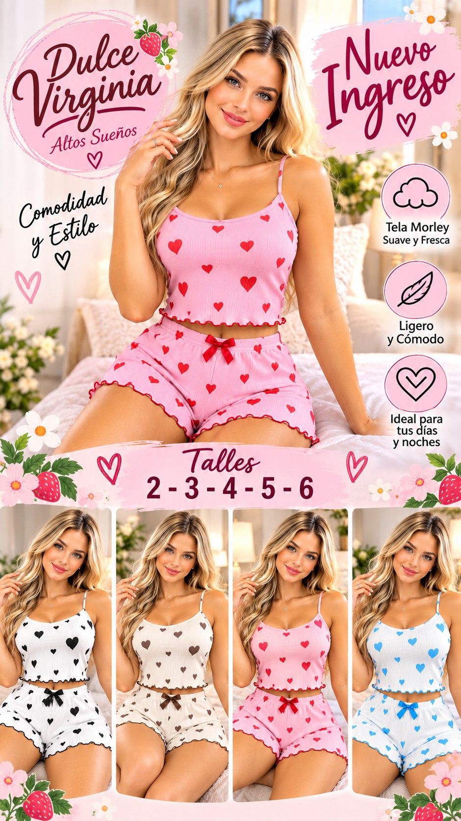 Pijamas Colección Corazones - Imagen 3