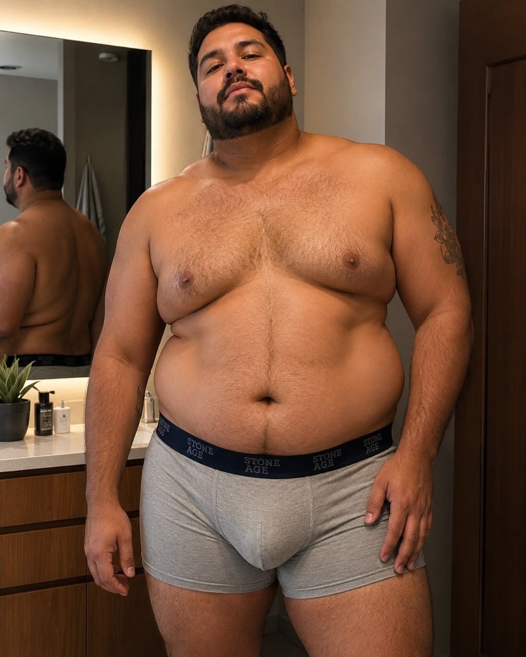 (art:st155e) T/especial Boxer Stoneage Liso Hombre Original - Imagen 2