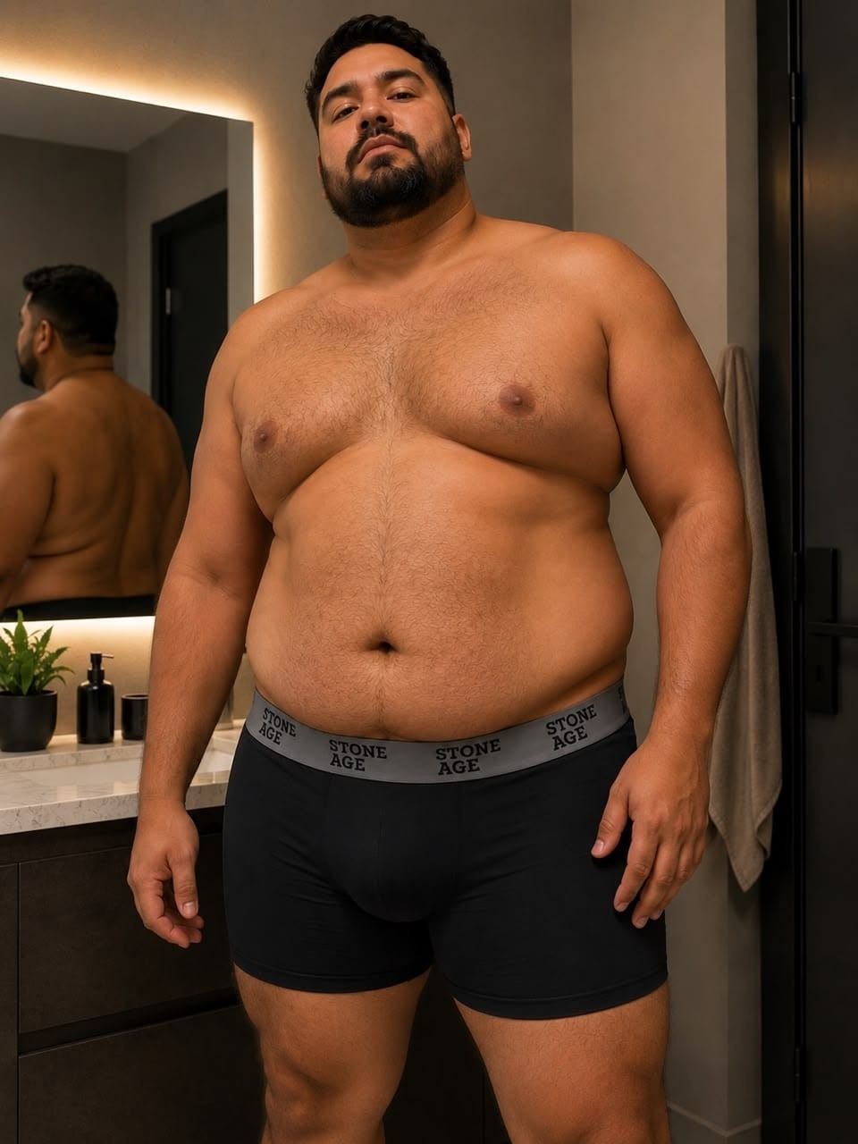 (art:st155e) T/especial Boxer Stoneage Liso Hombre Original - Imagen 3
