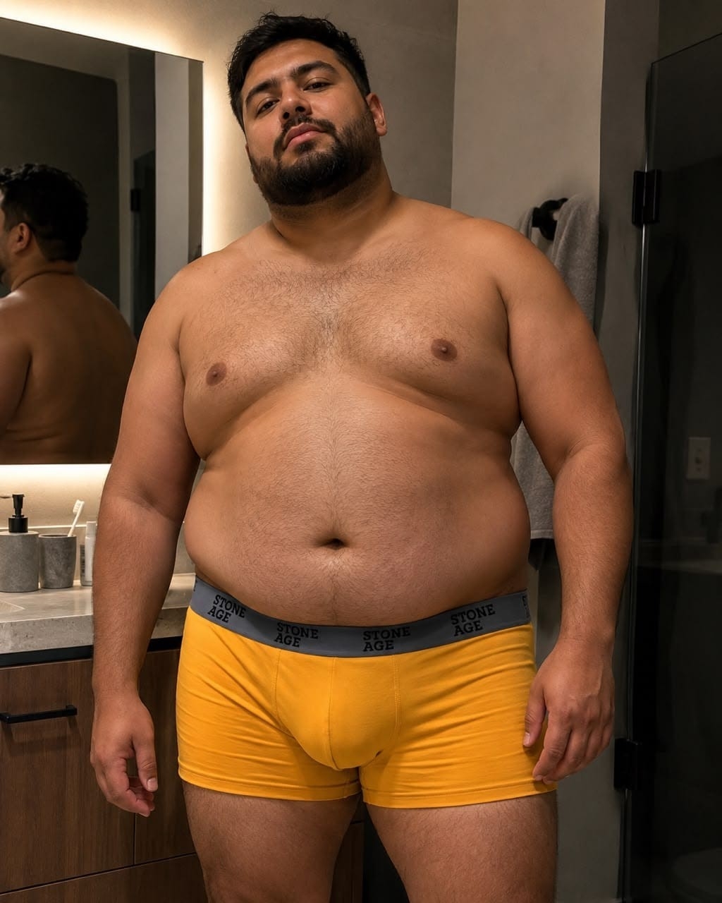 (art:st155e) T/especial Boxer Stoneage Liso Hombre Original - Imagen 5