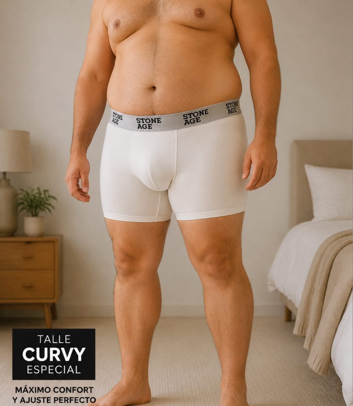 (art:st155e) T/especial Boxer Stoneage Liso Hombre Original - Imagen 6
