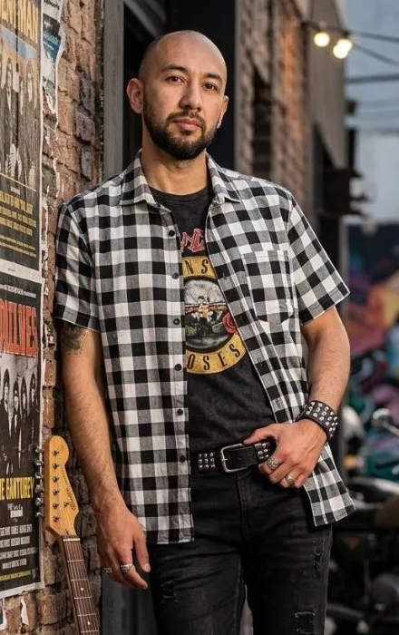 Camisa Cuadros B/n