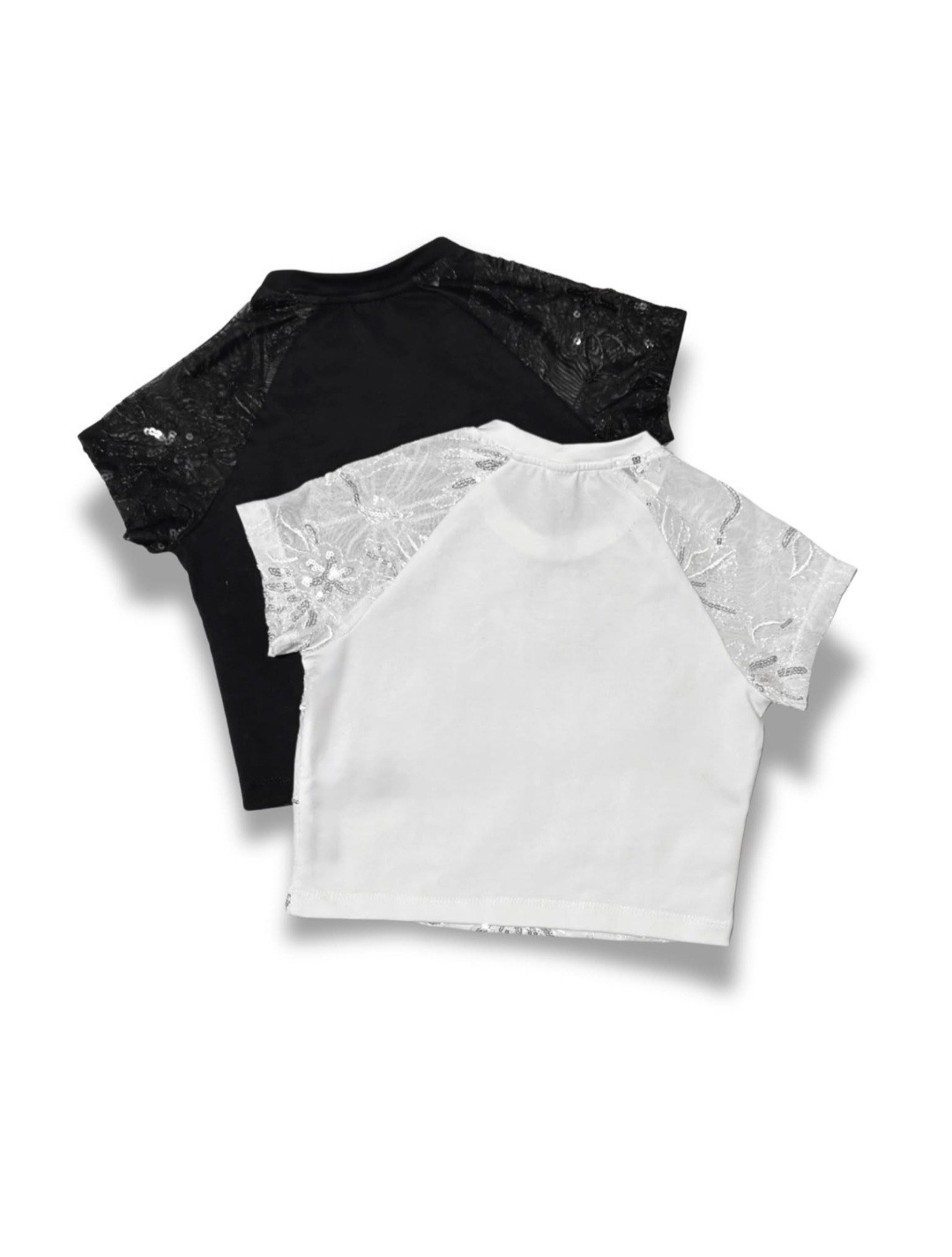 Remera  Algodón Lycra Tull Conlentejuelas - Imagen 3