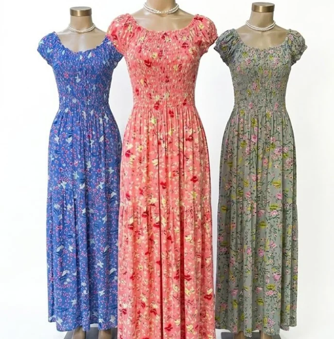 Vestido Fruncido Talle Único 105cm de Contorno