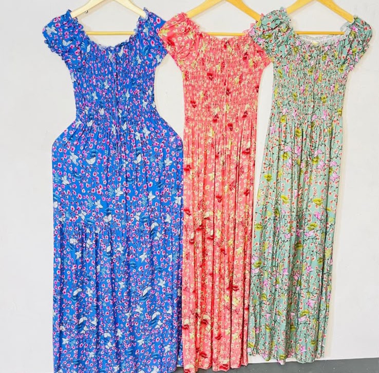 Vestido Fruncido Talle Único 105cm de Contorno - Imagen 5