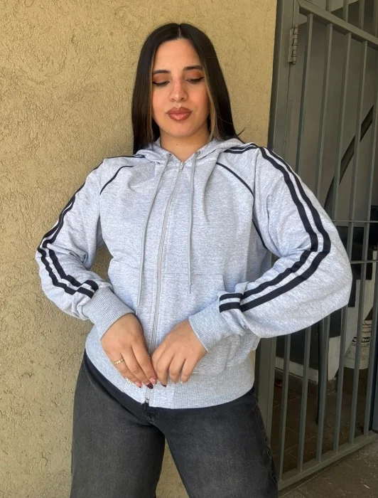 Campera Rústica Peinada con Vivo y Líneas